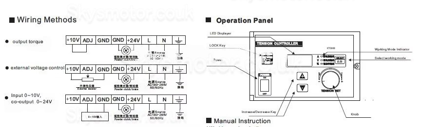 Manual Tension Controller KTC800A 0-24V 4A for Magnetic Particle Brake / Clutch